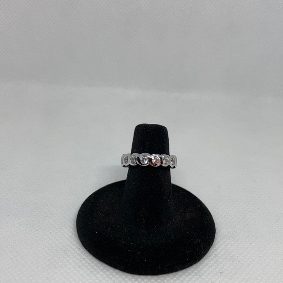 Simulated Diamond Sterling Silver Eternity Ring(NWT) J-62 - Picture 7 of 7